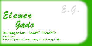 elemer gado business card